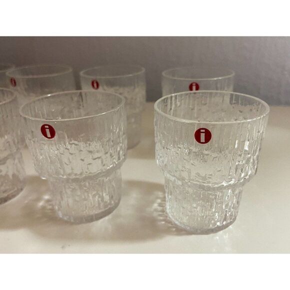Iittala Paadar Shot Liquor Glasses Tapio Wirkkala Iceberg Icicle Set of 6 - Picture 8 of 10